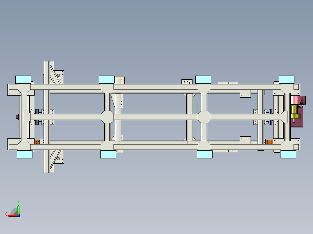 JH476F021-S（地板总成翻转检查夹具）后视图