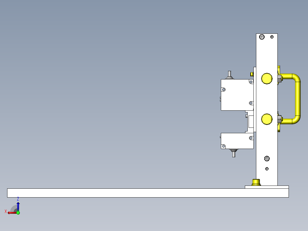 测量位置阶段机构后视图