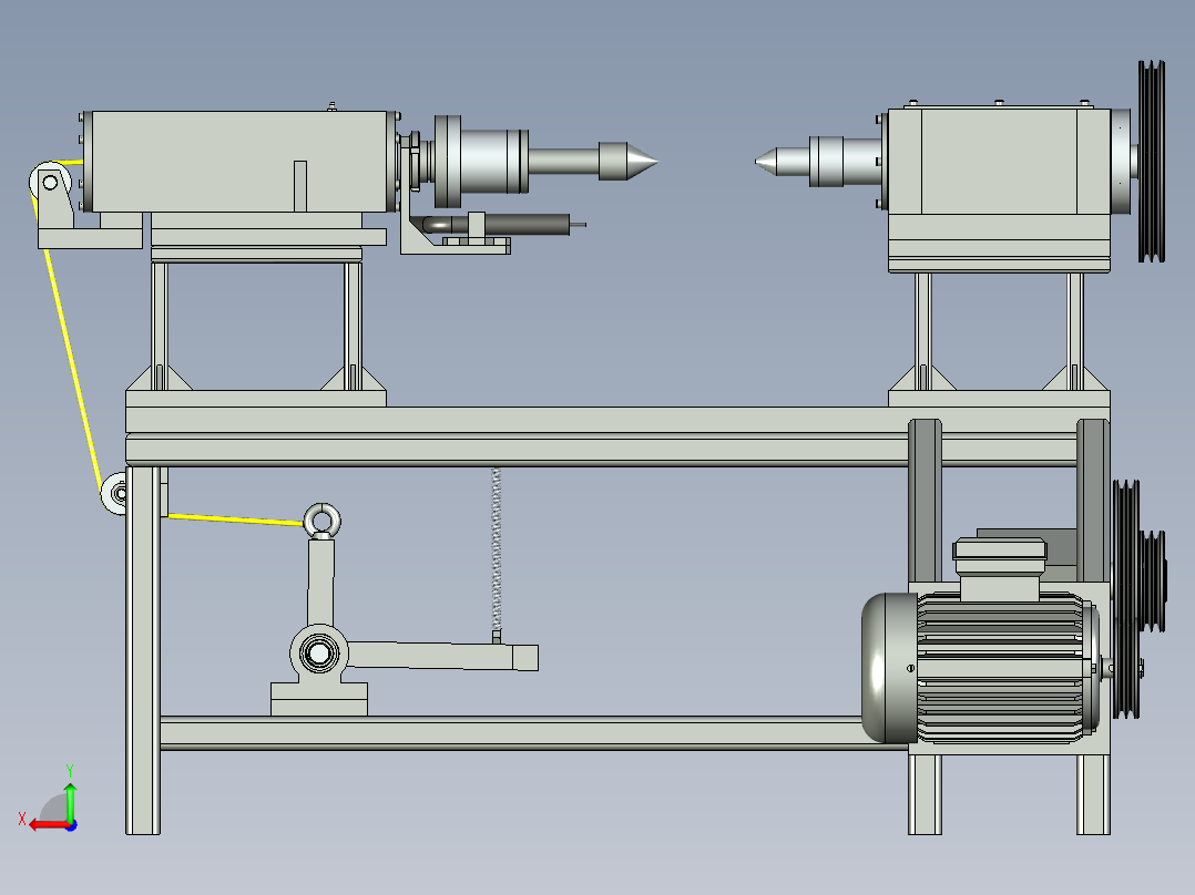 立式焊机后视图