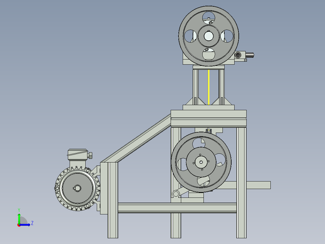 立式焊机左视图