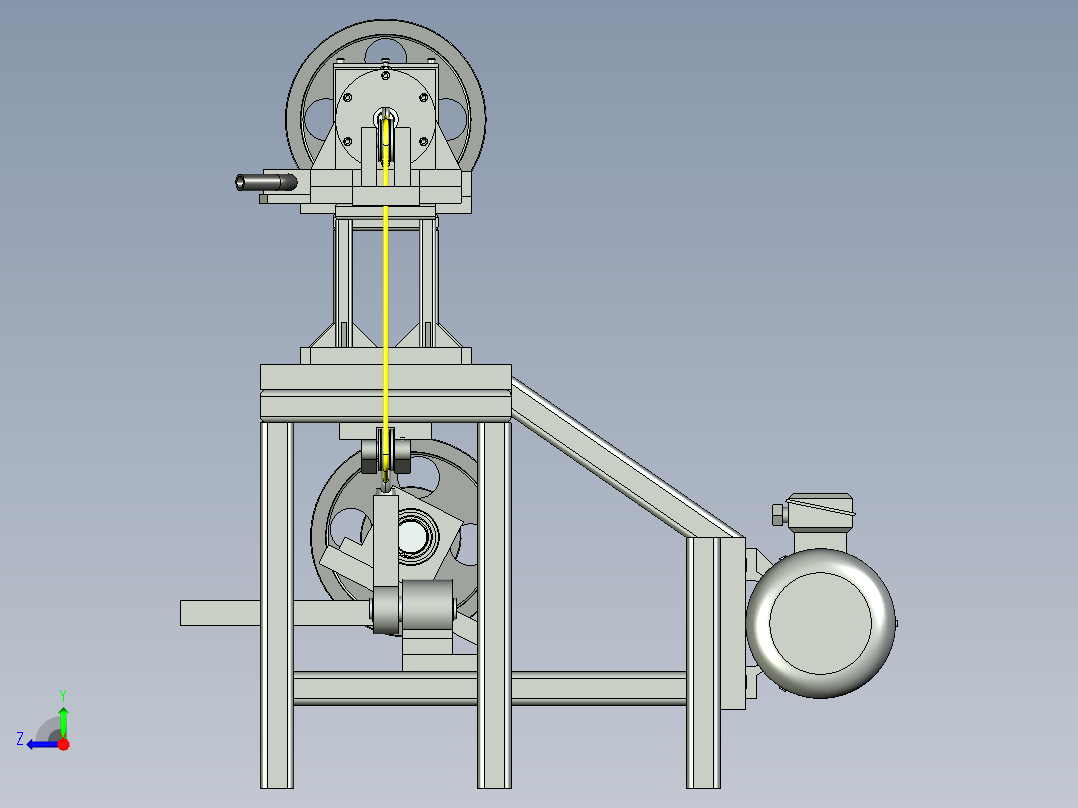 立式焊机右视图