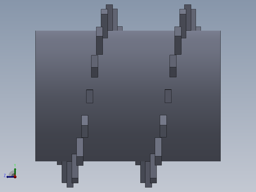 装配体螺旋阵列右视图