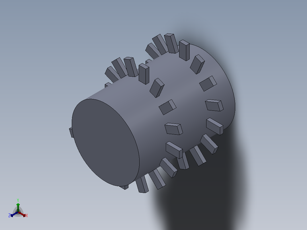 装配体螺旋阵列正等轴测图