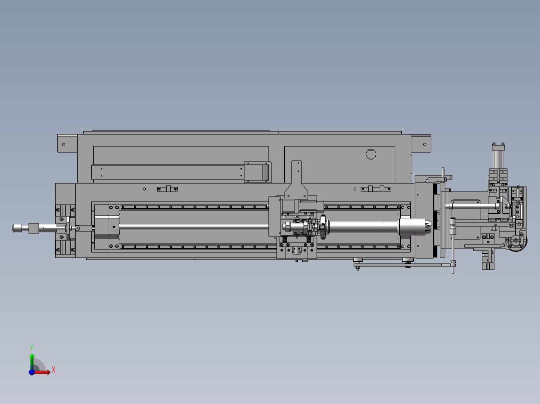 数控弯管机3D模型图纸 BB198 机械设计参考资料设计素材前视图
