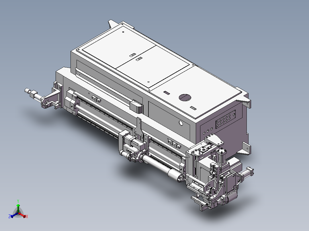 数控弯管机3D模型图纸 BB198 机械设计参考资料设计素材正等轴测图