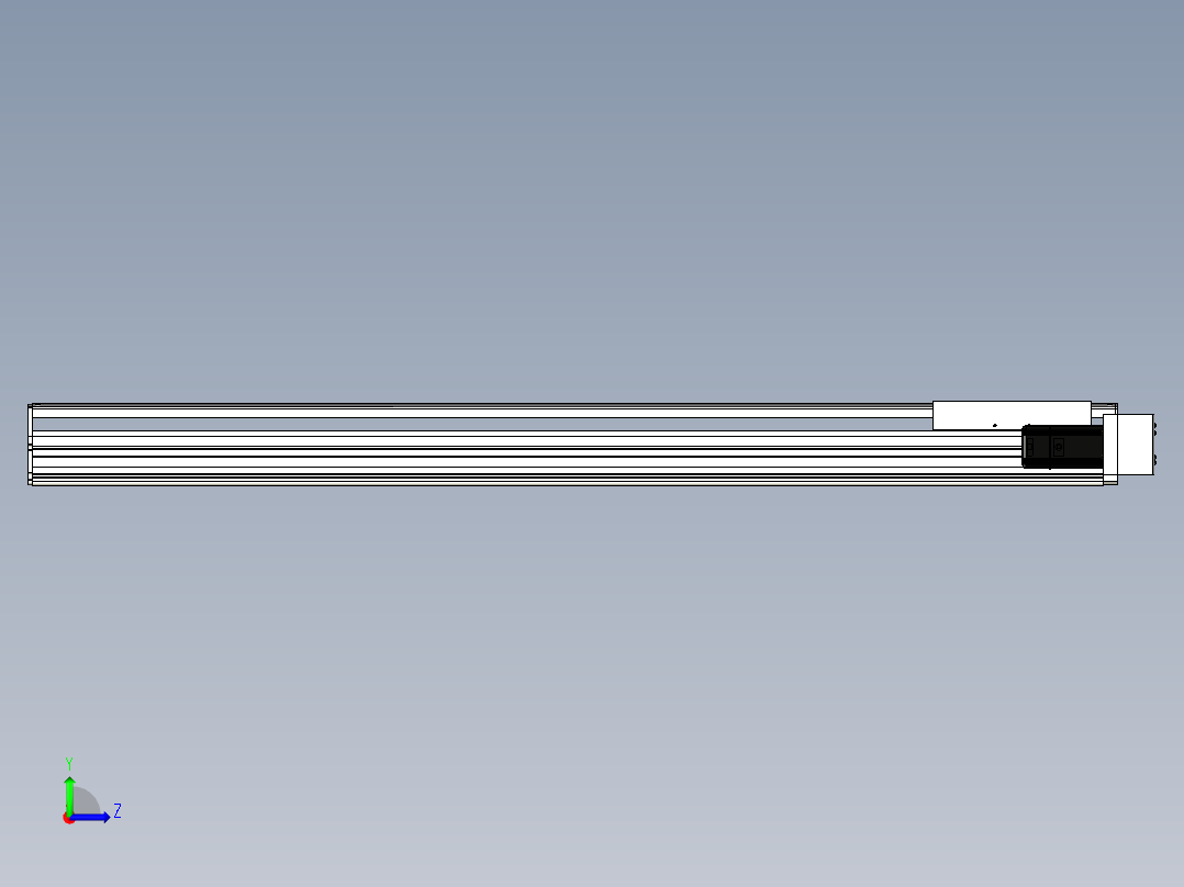 Toyo东佑达直线模组-ETH22-1250-BR-400W+煞車左视图