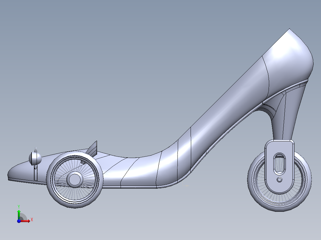 汽车高跟鞋前视图