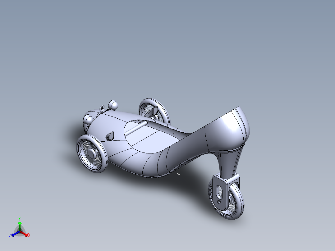 汽车高跟鞋正等轴测图