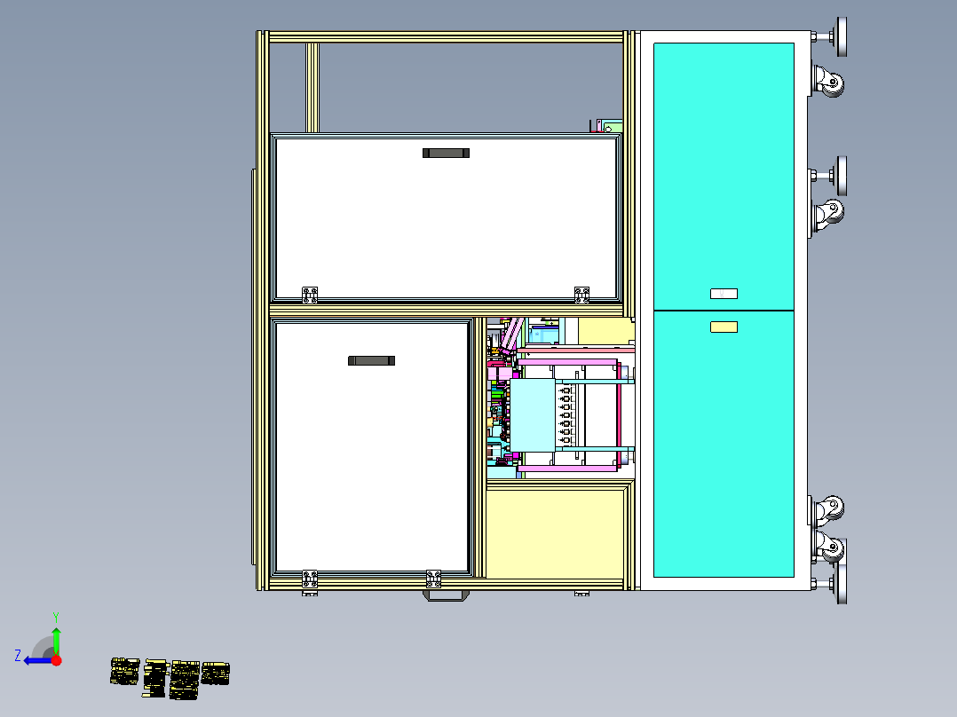 A10_微电机转子抛光入介子防油圈一体机右视图