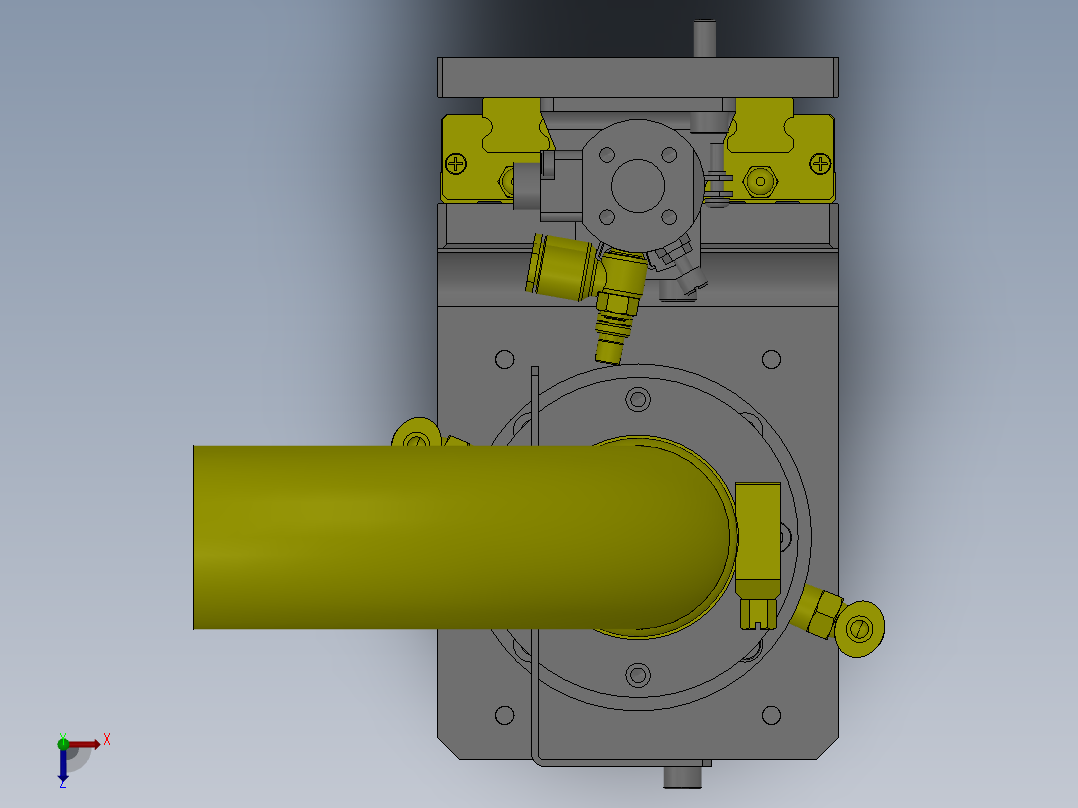 M4 异物吸取机构俯视图