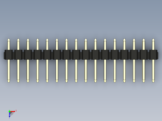 彩色公头100mil（2.54mm）系列-DS1021_black_2x16p_100mil_Type1_rev1.0俯视缩略图