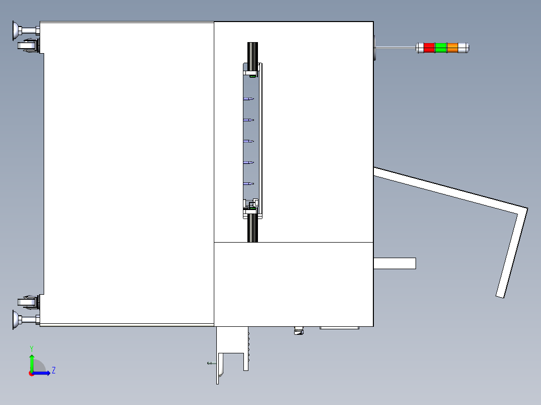 SMT自动贴条码机左视图