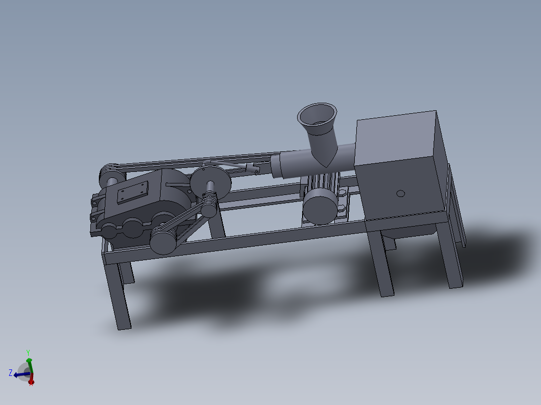 小型家用青皮核桃去皮机的设计【脱皮机】三维SolidWorks