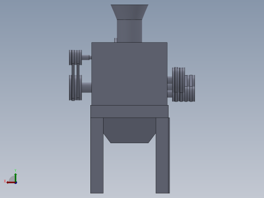 小型家用青皮核桃去皮机的设计【脱皮机】三维SolidWorks后视缩略图