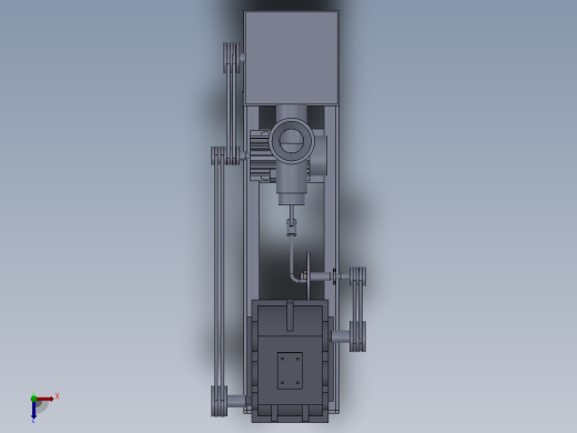 小型家用青皮核桃去皮机的设计【脱皮机】三维SolidWorks俯视缩略图
