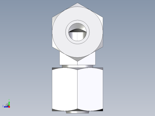 卡套式工业通用硬管接头EO_Swivel_nut_elbow_EW08LCF右视缩略图