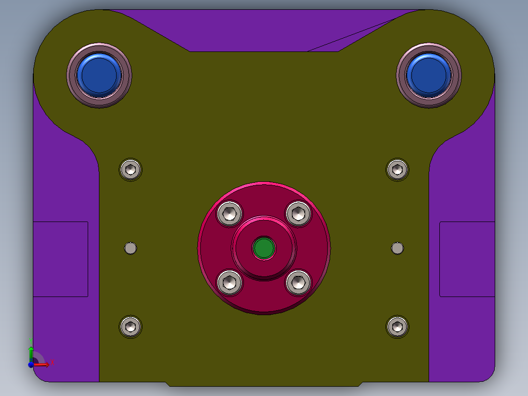 折弯翻孔件落料冲孔复合模(CAD图+SW三维)前视图