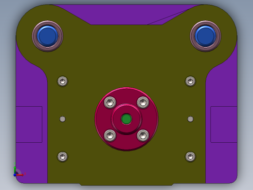 折弯翻孔件落料冲孔复合模(CAD图+SW三维)前视缩略图