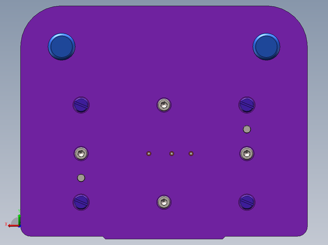 折弯翻孔件落料冲孔复合模(CAD图+SW三维)后视图