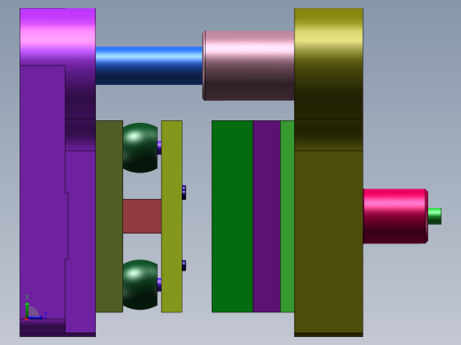 折弯翻孔件落料冲孔复合模(CAD图+SW三维)左视缩略图