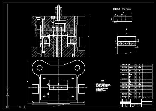 折弯翻孔件落料冲孔复合模(CAD图+SW三维)缩略图