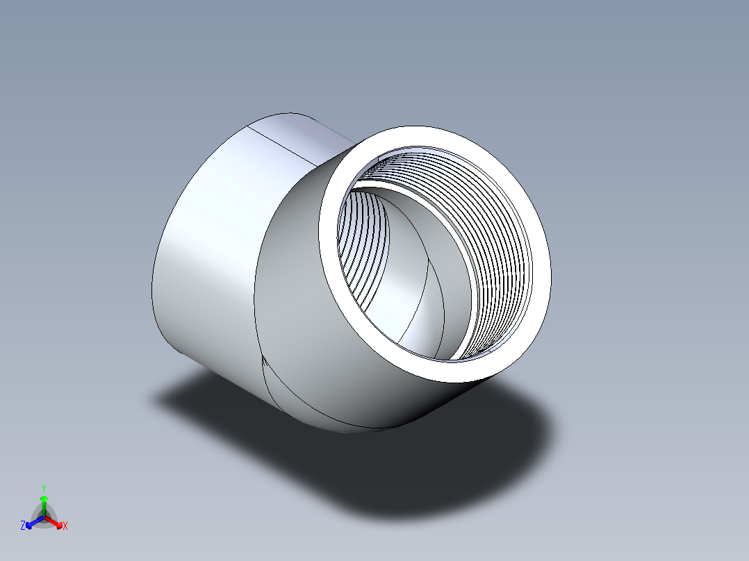 CPVC管件09-Sch80_45Elbow_FPTxFPT_9819-030 _3in主视图