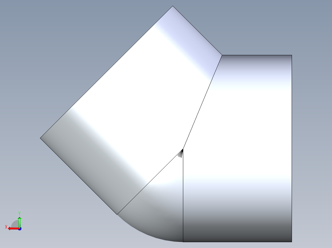 CPVC管件09-Sch80_45Elbow_FPTxFPT_9819-030 _3in后视图