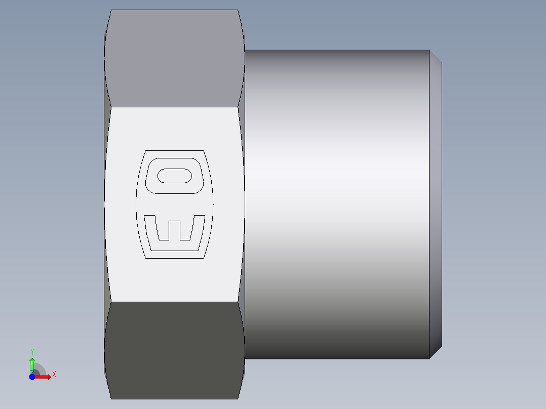 卡套式工业通用硬管接头EO_Blanking_plug_for_tube_ends_ROV14SCFX前视图