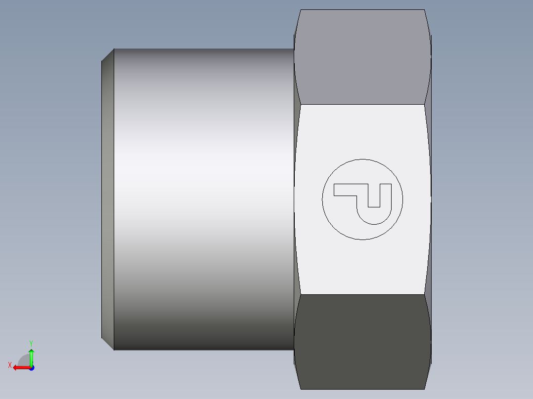 卡套式工业通用硬管接头EO_Blanking_plug_for_tube_ends_ROV14SCFX后视图