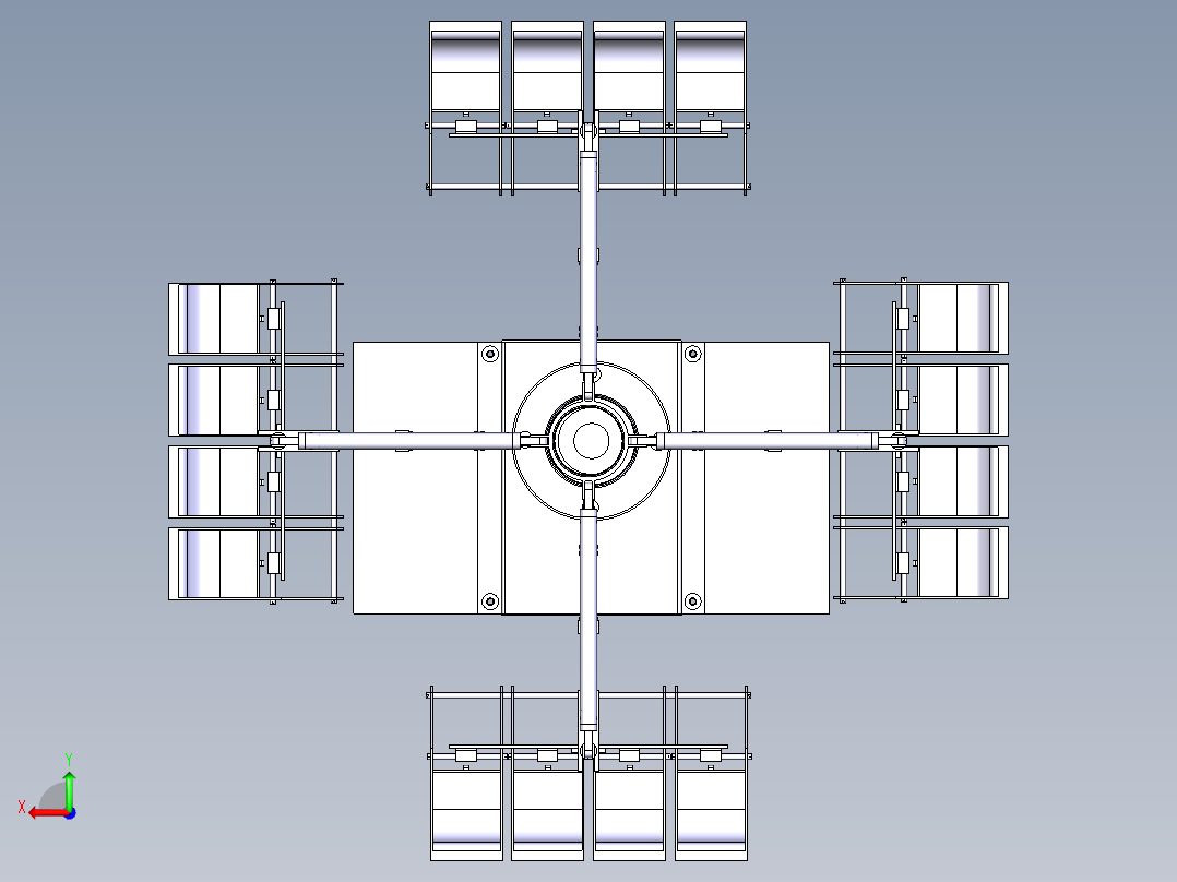 照明灯自动角度调节结构后视图