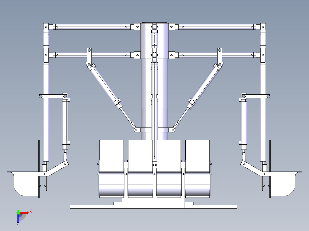 照明灯自动角度调节结构俯视图