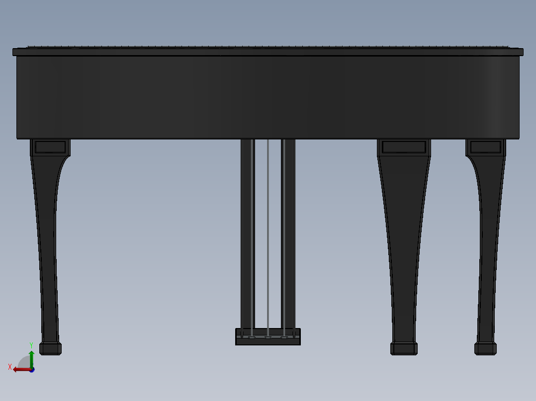 三角钢琴2后视图