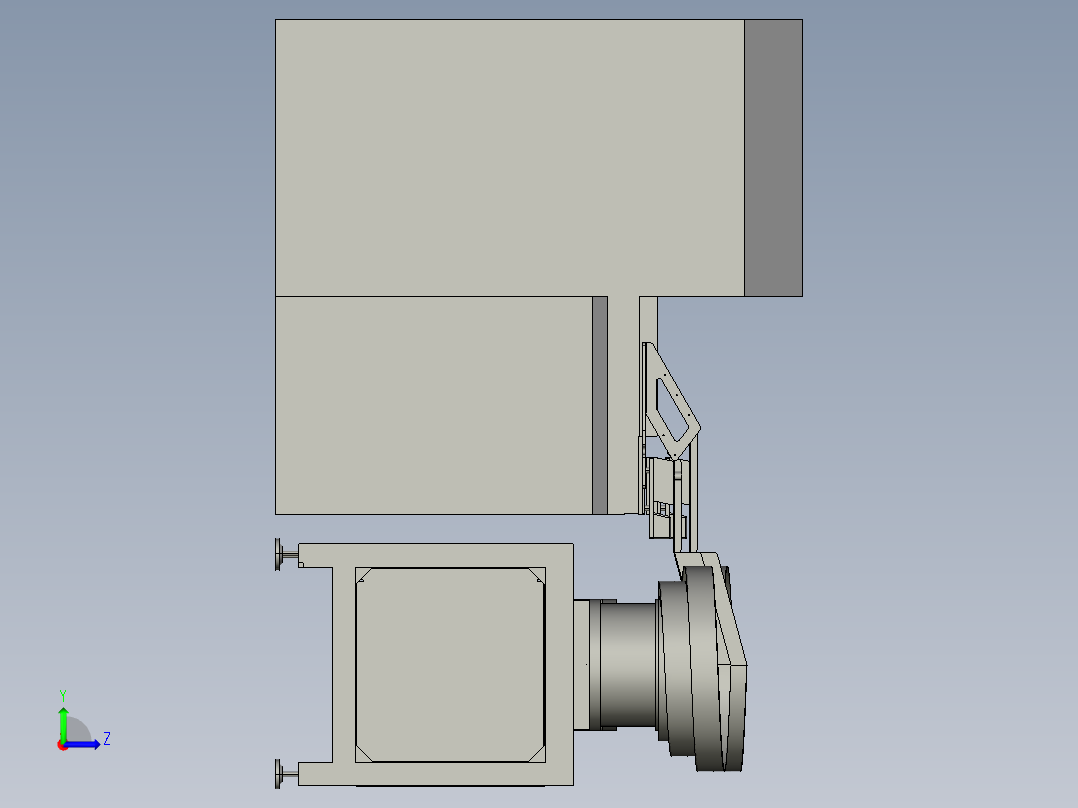 上料摆料进淬火炉左视图