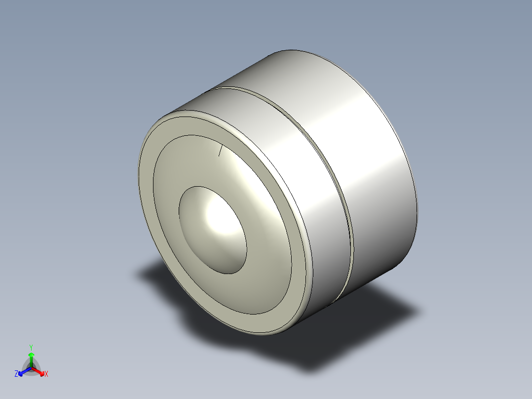 萬向滾珠61-3D多系列多零件图纸模型主视图