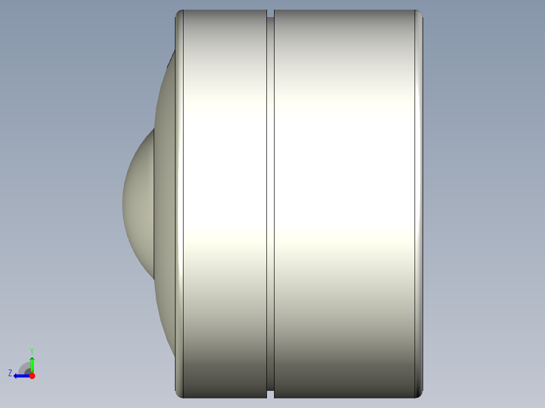 萬向滾珠61-3D多系列多零件图纸模型右视图