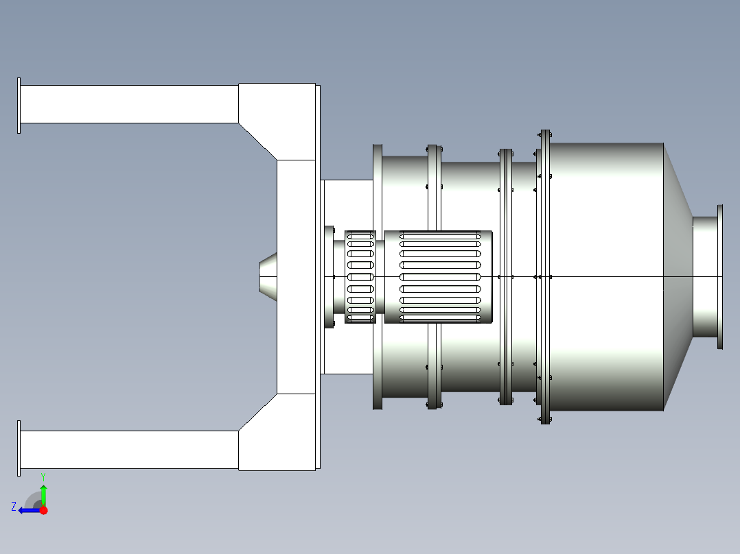 粉体定量供料系统设计-粉体稳流供料机含开题、proe三维及18张CAD图右视图