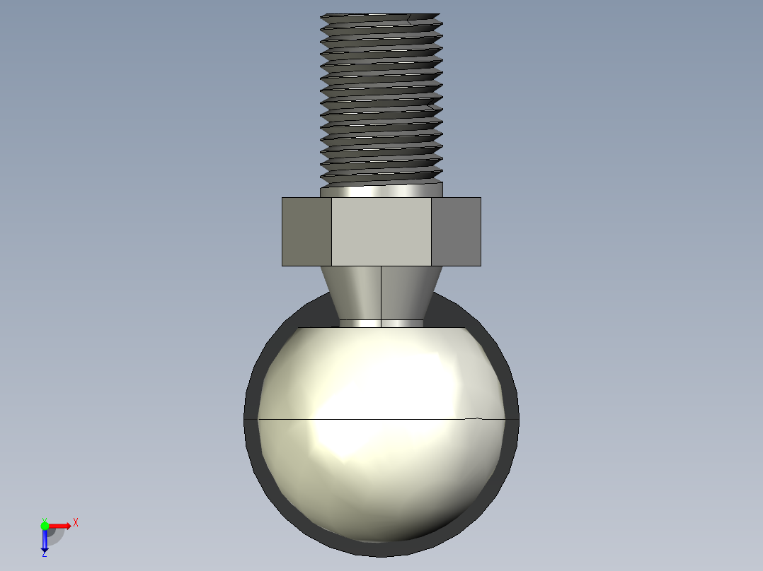 Q气压弹簧B310000028(30KG L290 和尚頭)俯视图