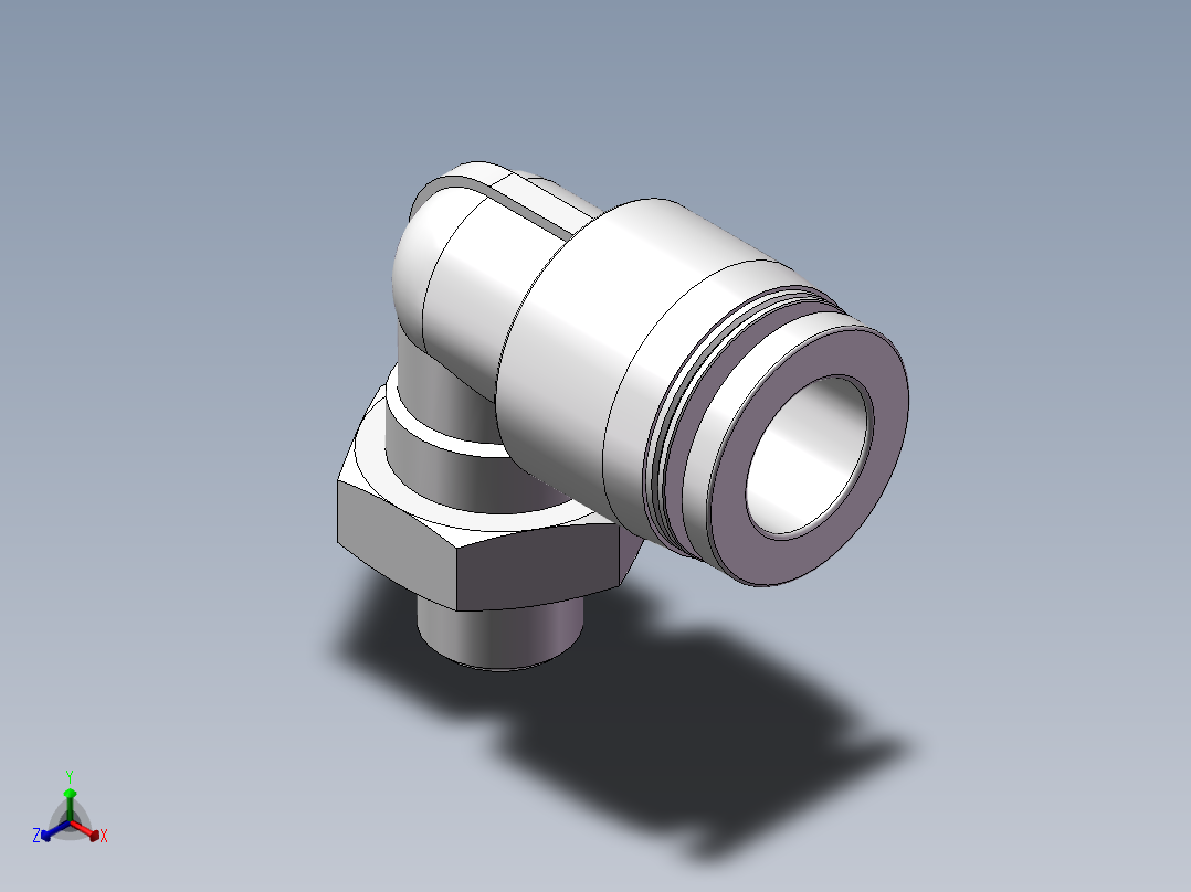 螺纹弯通APL10-G01(1分10厘)正等轴测图