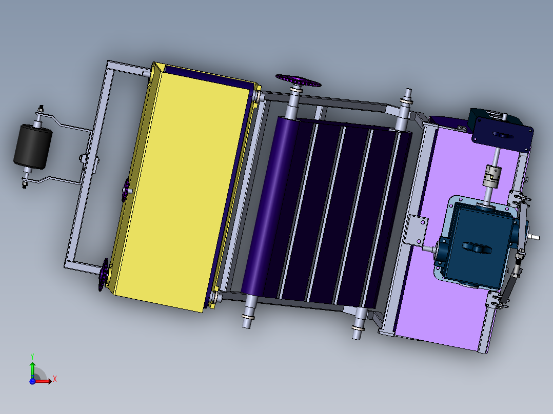 葡萄埋藤机含工程图仿真说明书sw12可编辑 含WORD文档 和DWG工程图前视图