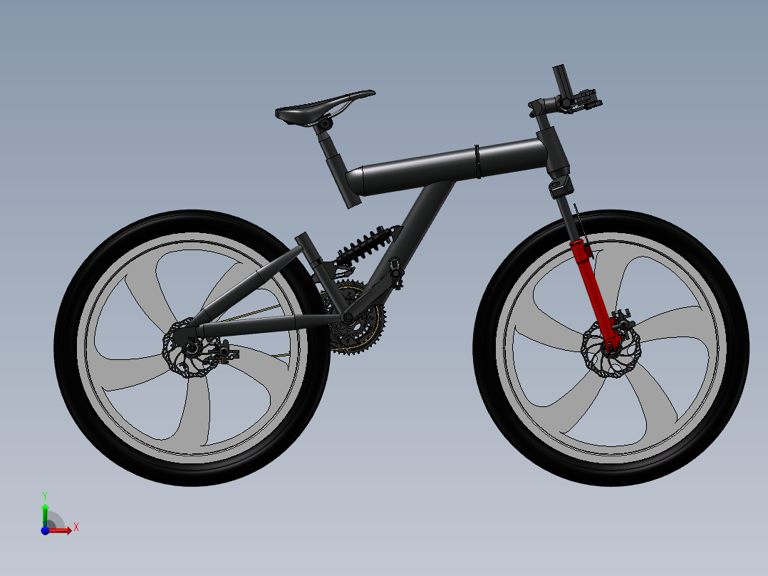 19---可折叠避震自行车sw2015三维图纸模型设计图纸