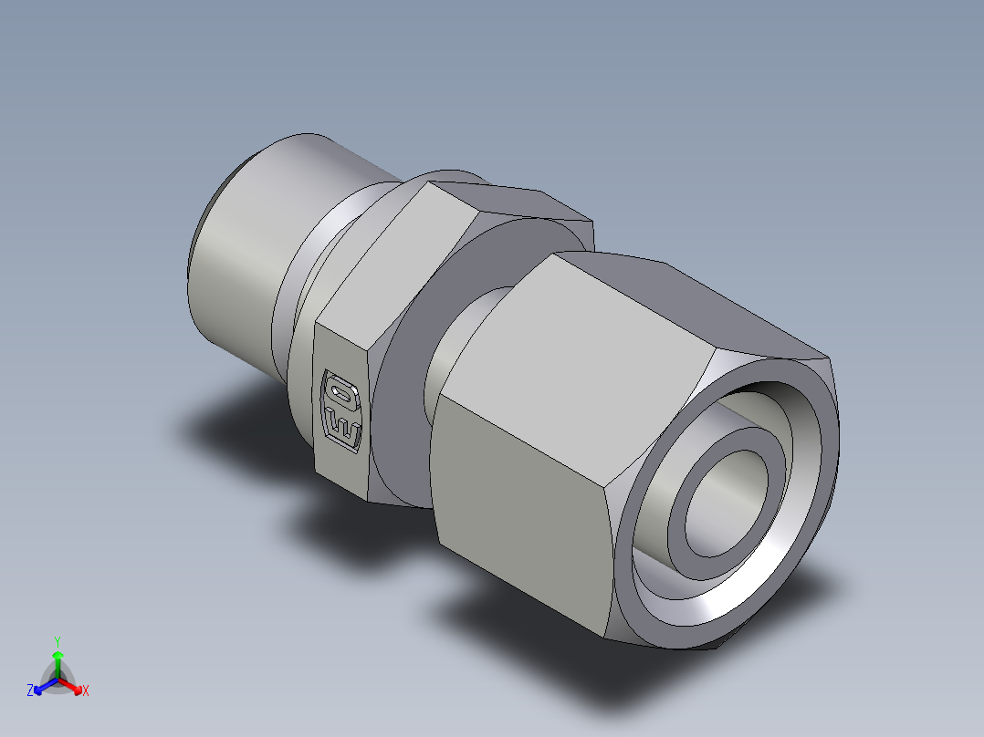 卡套式工业通用硬管接头EO_Standpipe_connector_EVGE10LMEDCF主视图