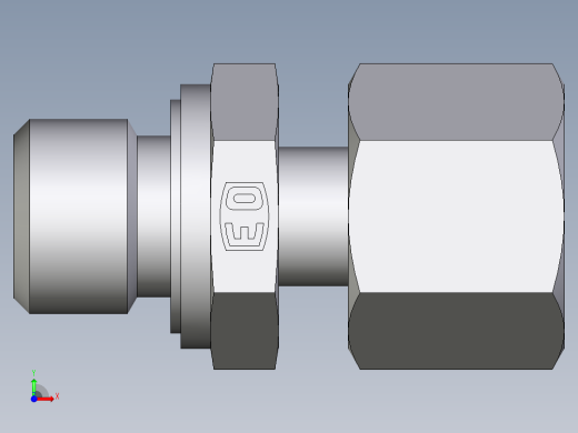 卡套式工业通用硬管接头EO_Standpipe_connector_EVGE10LMEDCF前视缩略图