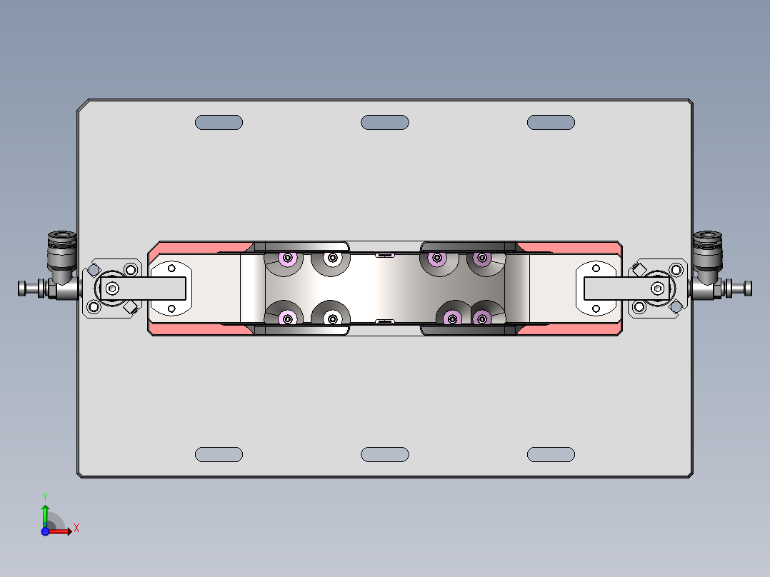 前壳埋钉治具前视图
