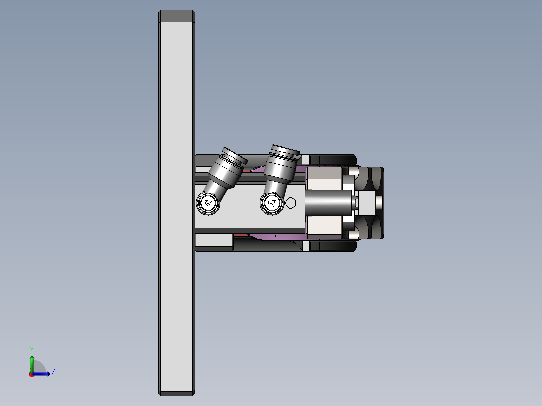 前壳埋钉治具左视图