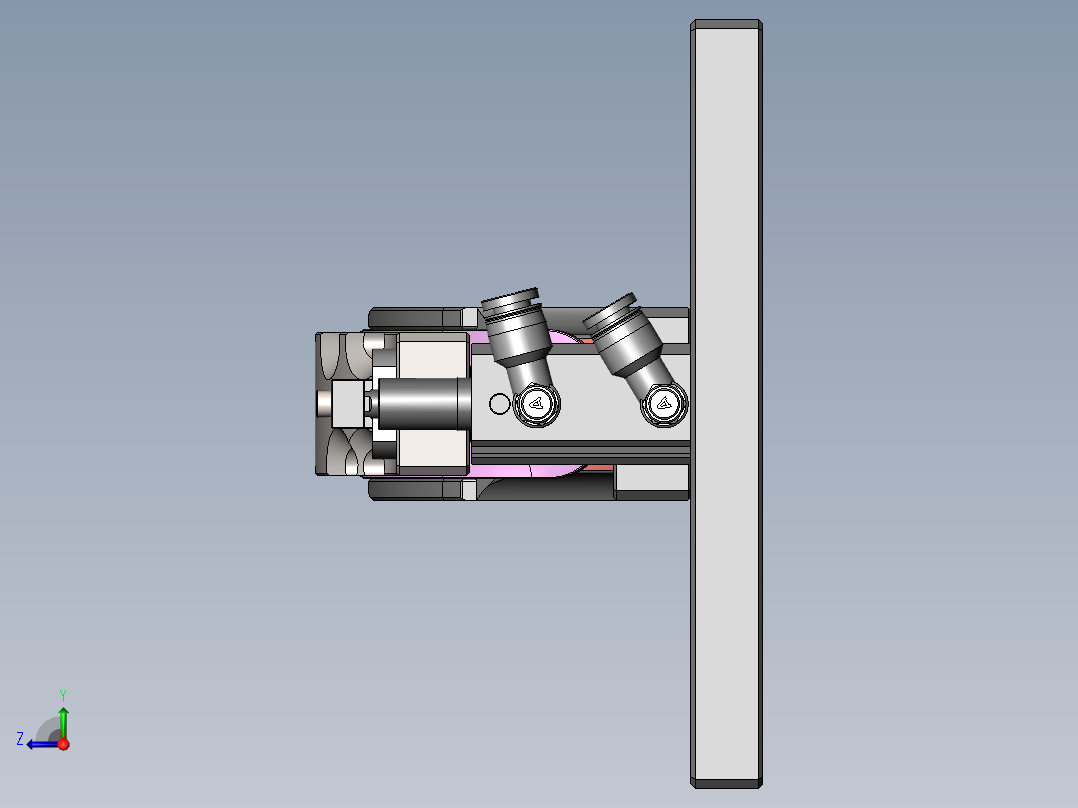 前壳埋钉治具右视图