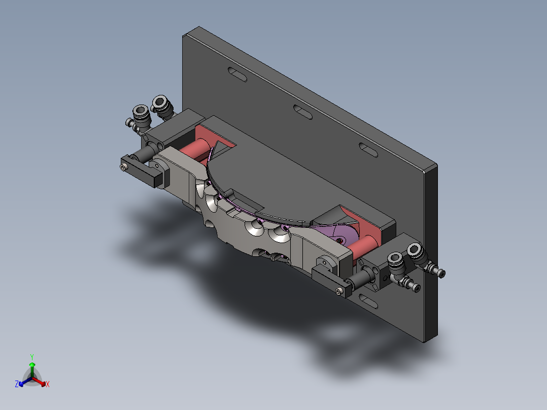 前壳埋钉治具正等轴测图