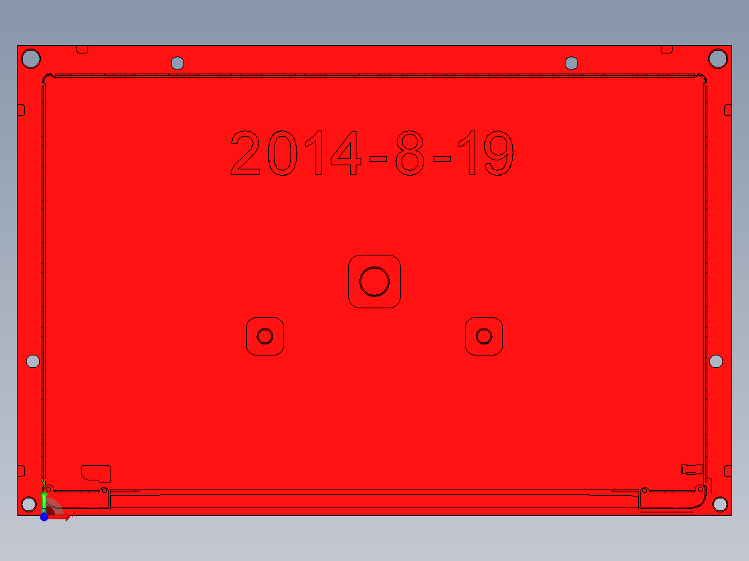 ZAZ00-A-笔记本CNC工装夹具三维模型CNC2-2014-8-14前视图