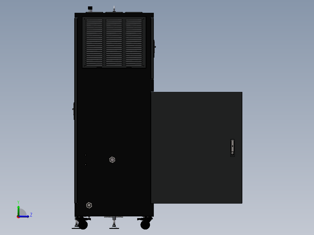 2023.02月-窑炉尾气在线监测系统（sw18可编辑+工程图+bom）左视图