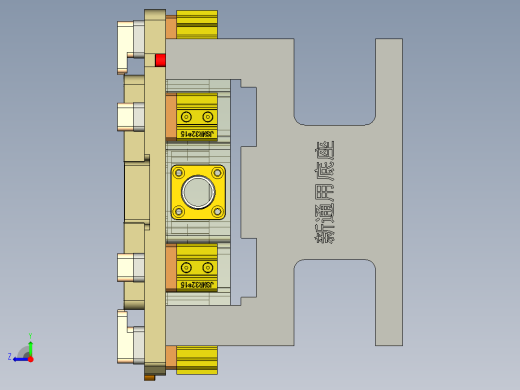 E1-A-笔记本CNC工装夹具三维模型CNC1铣内腔+墙高-201231右视缩略图