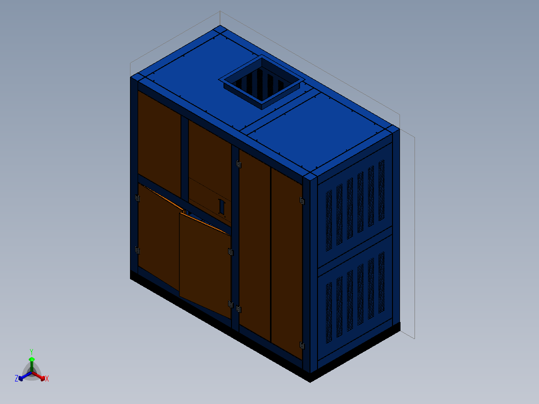 接地柜正等轴测图